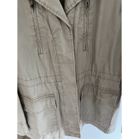 Old Navy Women Teen XL Khaki Cotton Jacket Utility Military Grunge Outdoors - Picture 3 of 7